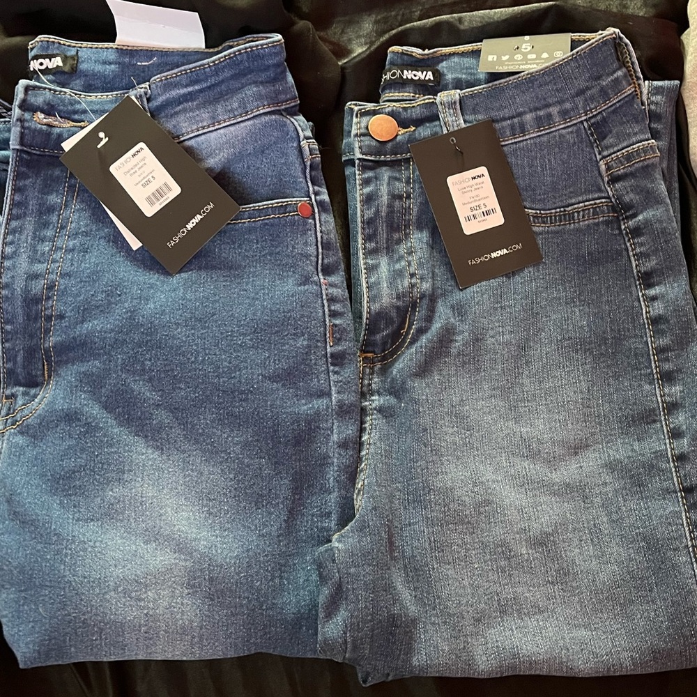 2 Pairs Fashion Nova Jeans